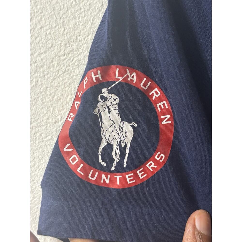 Ralph Lauren Shirt Womens Large Blue Volunteers Big Pony Graphic Tee T-Shirt - Picture 5 of 11